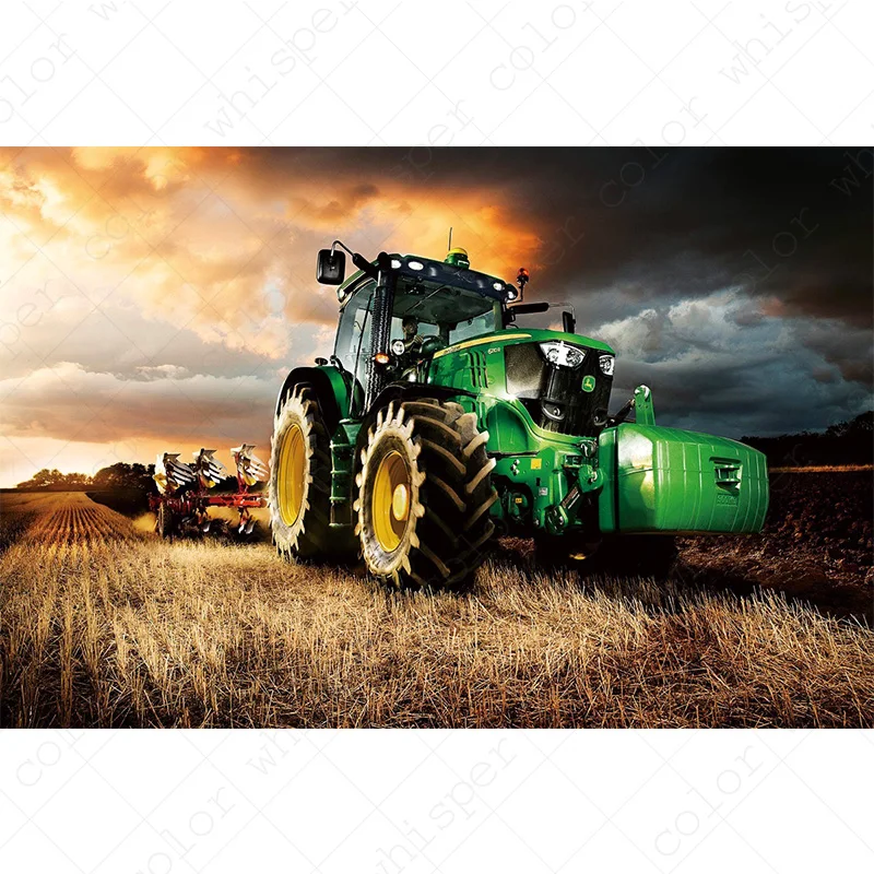

Full Square 3D DIY Diamond Painting"Machine Tractor Farm Harvest"Rhinestone Embroidery Crystal Mosaic Painting Wall Dec LE00176