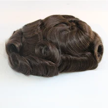 Eversilky супер прочный тонкий кожаный мужской парик, система человеческих волос силиконовая основа мужской парик протез волос