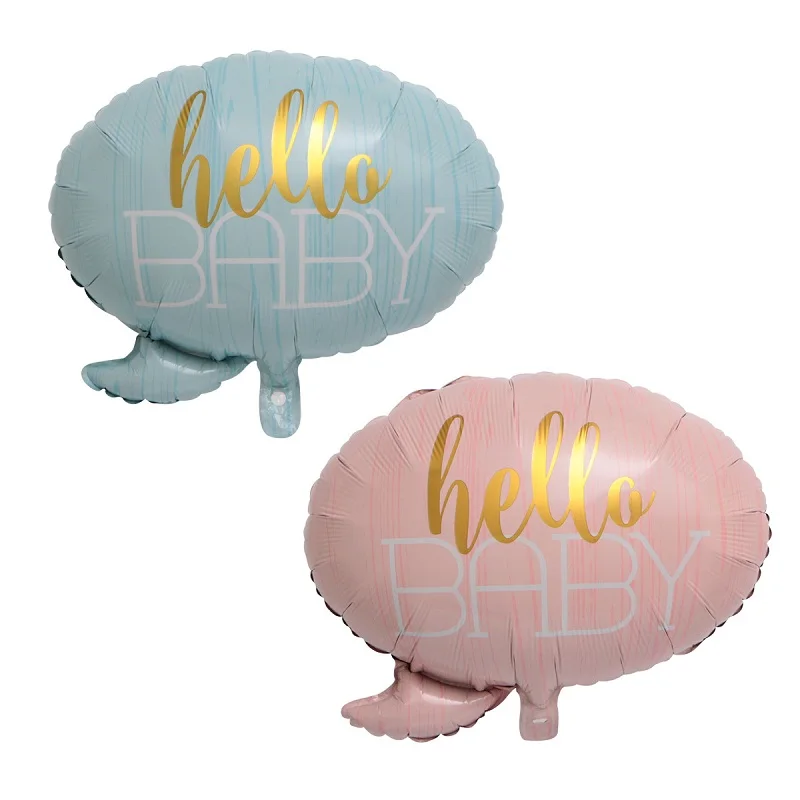 

1pcs Boy Girl Baby Shower Foil Balloon Pink Blue Bow Hello Baby Letter Balloons Gender Reveal Christening Party Decor Air Ballon