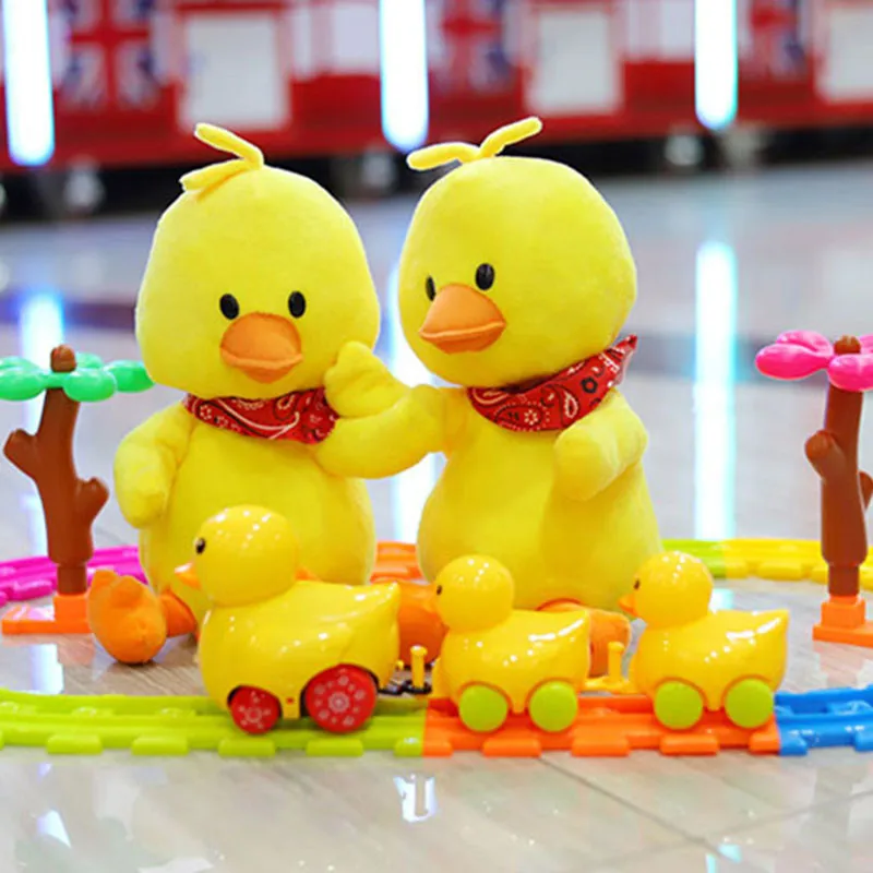 Маленькая желтая утка электрическая игрушка плюшевая Поющая и Танцующая плюшевая игрушка малыш раннего образования электронные плюшевые игрушки