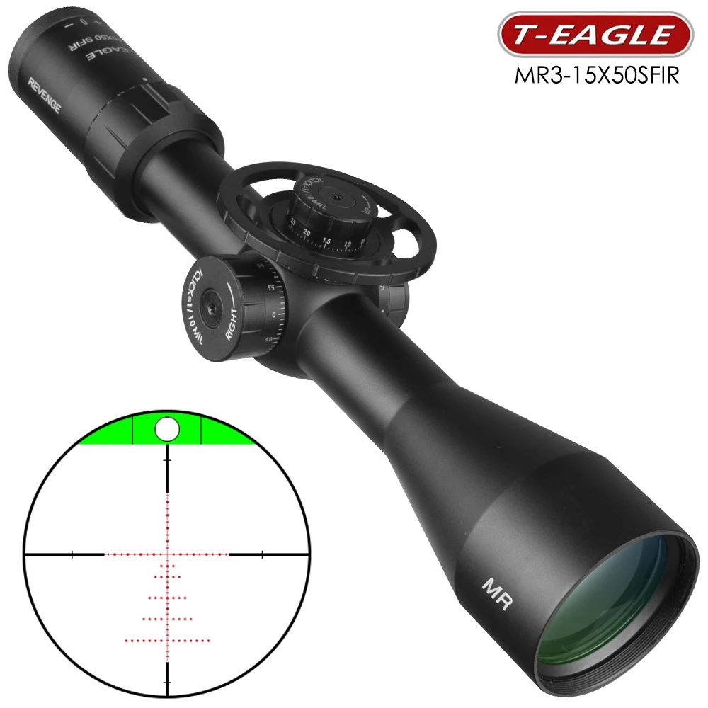 T-Eagle MR 3-15X50 SFIR оптические прицелы Охота вверх Параллакс стеклянная гравированная