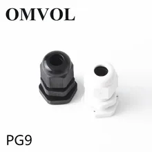 5 шт. PG9 белый/черный Пластик Водонепроницаемые кабельные сальники суставов