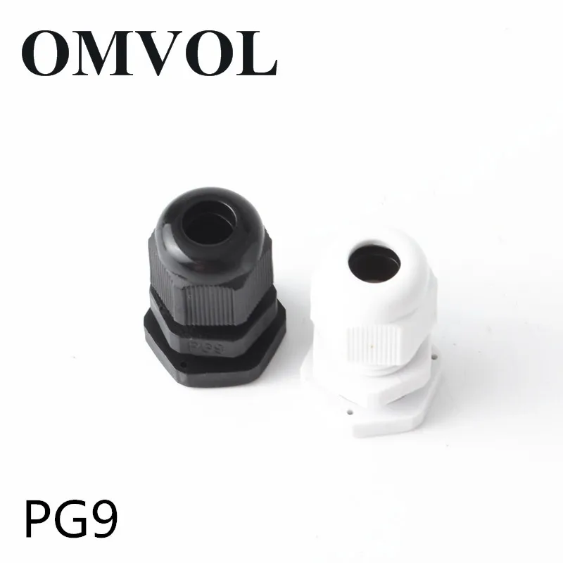 

5pcs PG9 White/Black Plastic Waterproof Cable Glands JoInts
