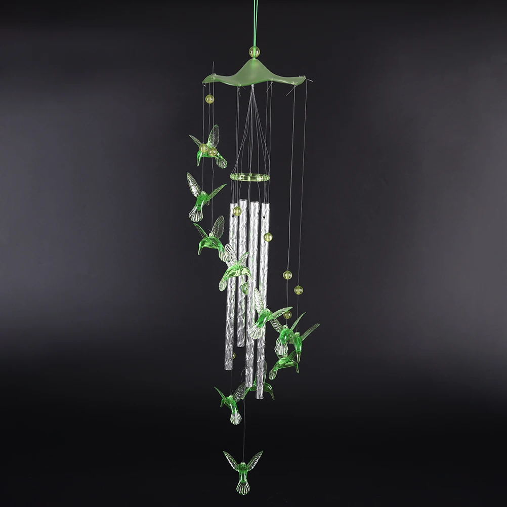 

1PC New Lover Bird Dophin Valetines Gifts Plastic Dophin Wind Chime Bell Garden Living Decor Ornament Home Garden Decor