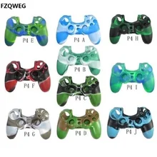 Fzqweg 10 шт. силиконовая гелевая Резина чехол Крышка для кожи для Playstation 4 PS4 контроллер случайный цвет