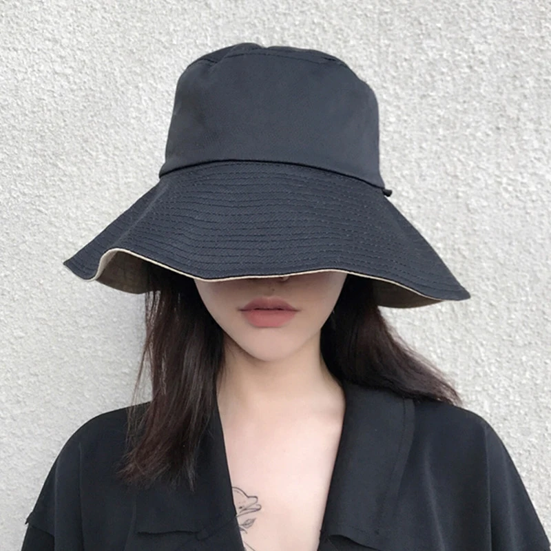 Women Bucket Hats Ladies Summer Sun Hat Dual Use 2018 New Japan Korean ...