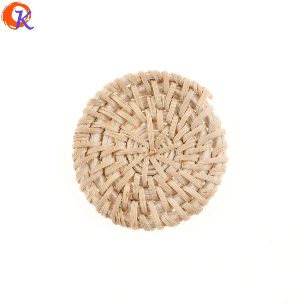 

Cordial Design 20Pcs/Bag 40*40mm Jewelry Accessories/DIY/Hand Made/Flat Coin Shape/Bamboo Rattan/Embellishment/Earring Findings