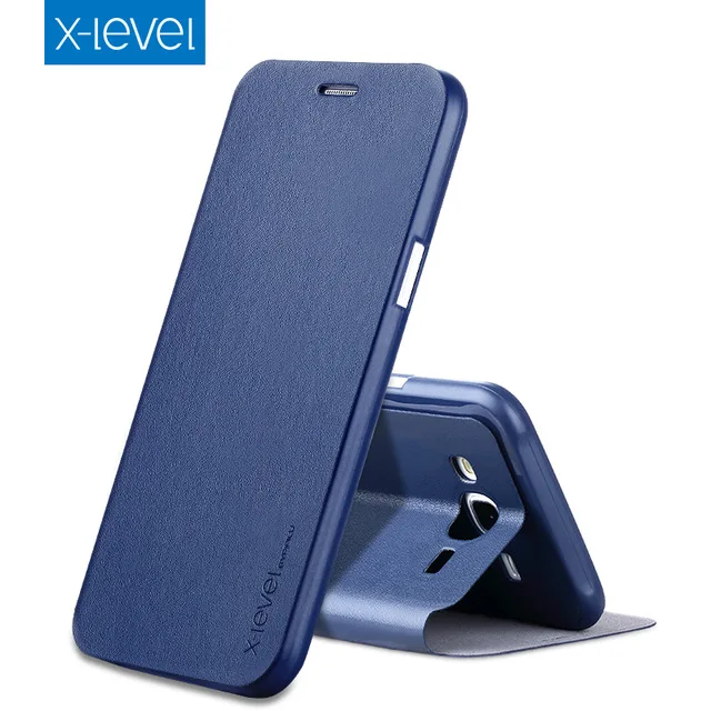Роскошный деловой чехол X-Level из искусственной кожи для Samsung Galaxy J5 откидной Чехол