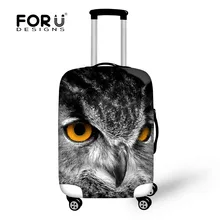 Новая Толстая эластичная Туристическая Сумка, чехол для 18-30 дюймов, водонепроницаемый чемодан на молнии, чехол, крутой принт совы, аксессуары для путешествий