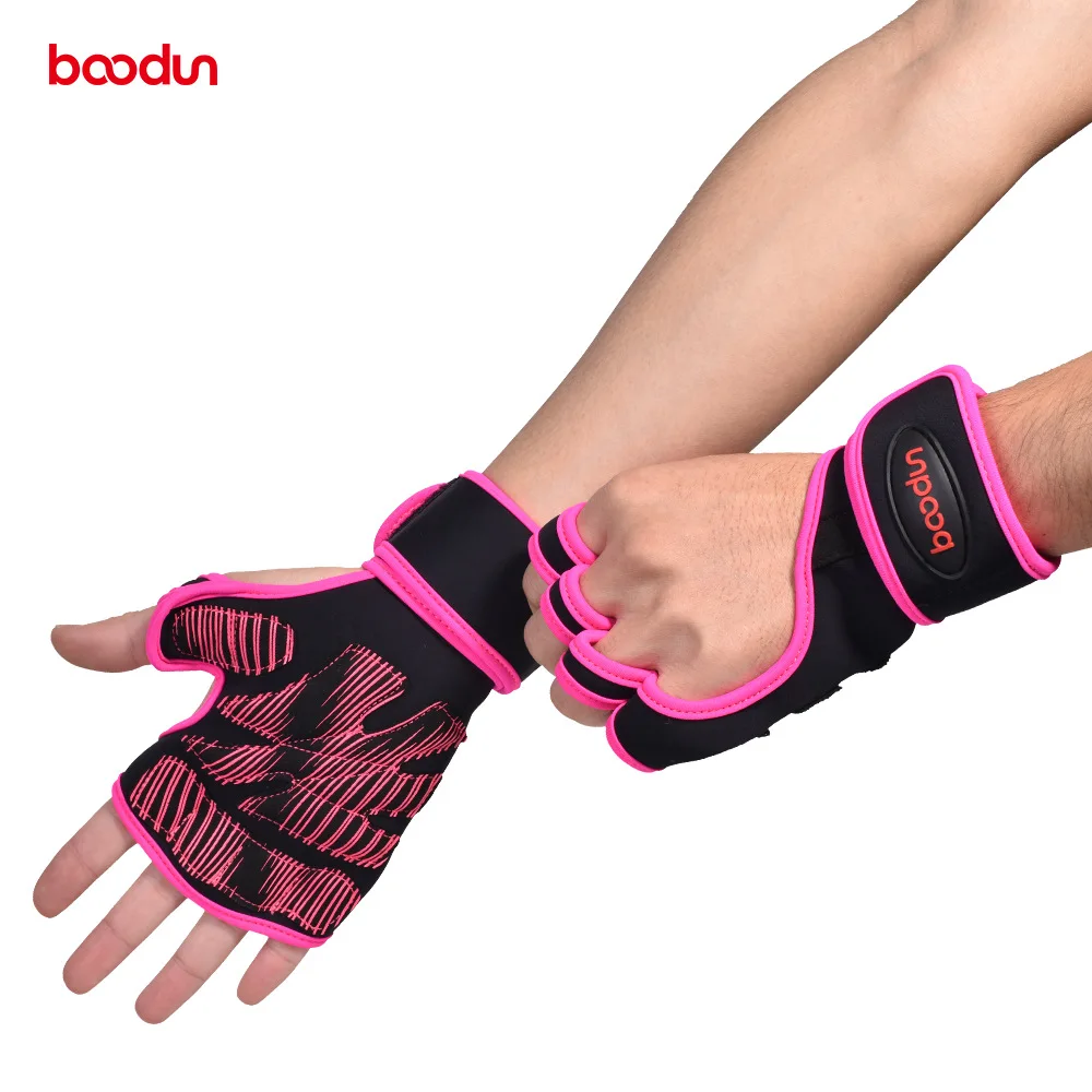 Boodun Weight Lifting Training Gloves Non-Slip Fitness Sports Body Building Gymnastics Grips Gym Hand Palm Protector Gloves Boodun Weight Lifting Training Gloves Non-Slip Fitness Sports Body Building Gymnastics Grips Gym Hand Palm Protector Gloves
