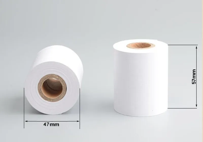 Утолщенная 4 рулона/лот термобумага 57x50 мм Высокое качество Чековая бумага POS Чековая бумага рулон бизнес-компании поставки