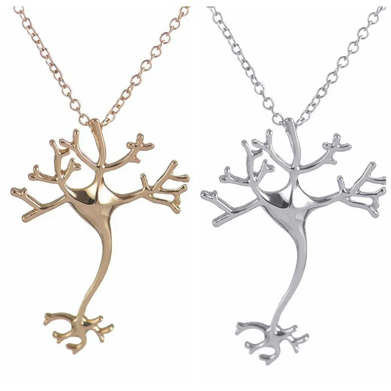 

High Grade Alloy 3D NEURON CELL ANATOMICAL SCIENCE Pendant Necklace For Women Jewelry