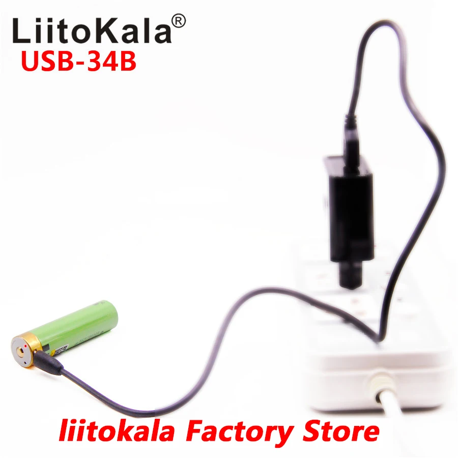 2 шт LiitoKala USB 18650 аккумулятор 3,7 V 18650 3400mAh литий-ионная USB перезаряжаемая батарея со светодиодный индикатор светильник DC-Charging