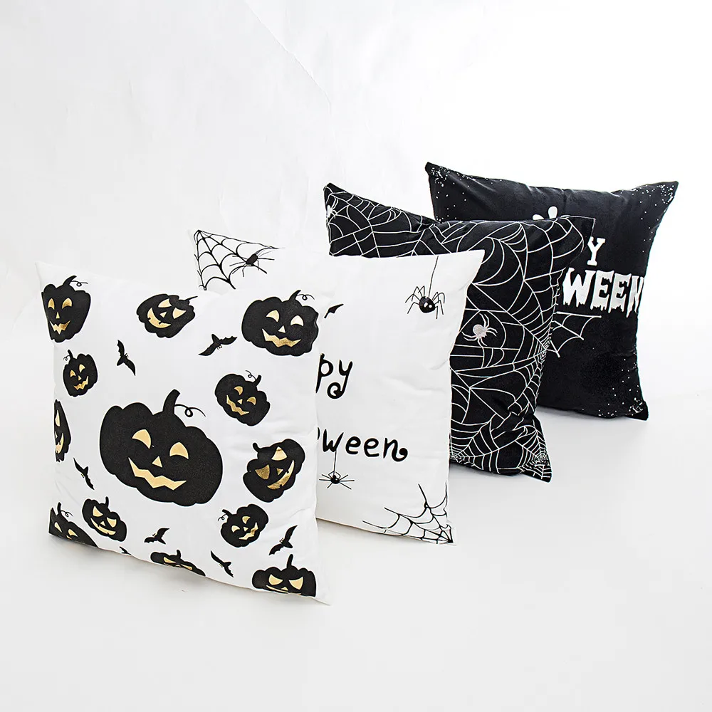 Happy Halloween Pillow Cases Polyester Home Square 43cmX43cm Nonwoven