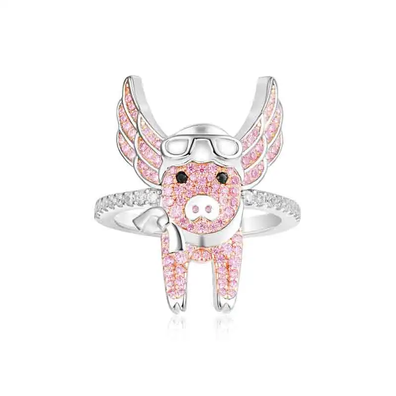 

service you Fashion 100% Sterling Silver APM Original 1:1 High Quality L'AVIATEUR Rings Women Jewelry Free Mail