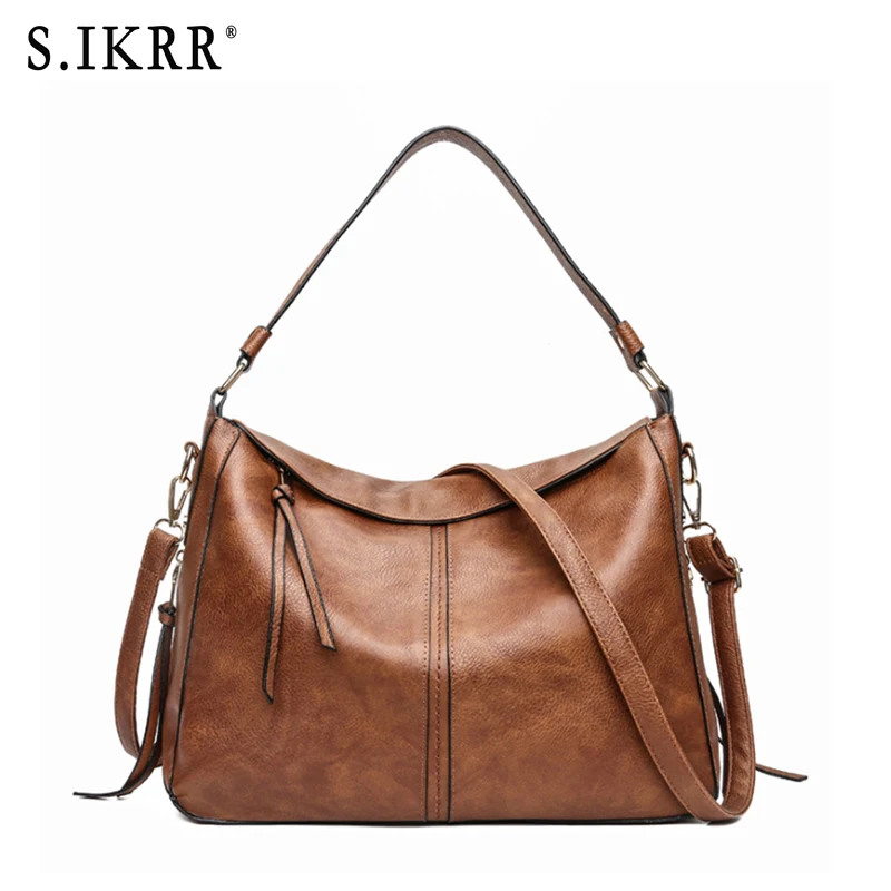 

S.IKRR Women Leather Designer Handbags High Quality Shoulder Bags Ladies Handbags Fashion brand PU leather women bags