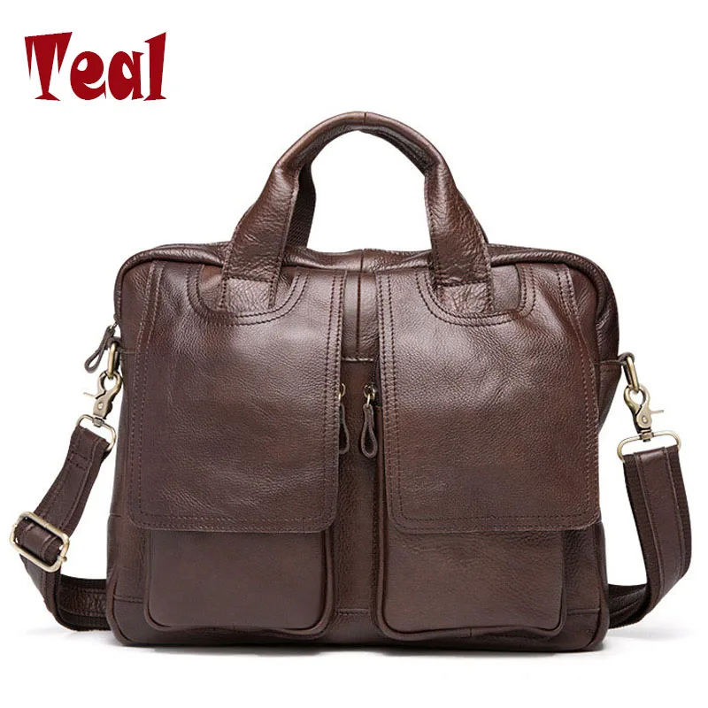 Men genuine leather bag Business Tote Briefcases messenger Bag Horse Leather famous brands high quality large Multifunction Men genuine leather bag Business Tote Briefcases messenger Bag Horse Leather famous brands high quality large Multifunction