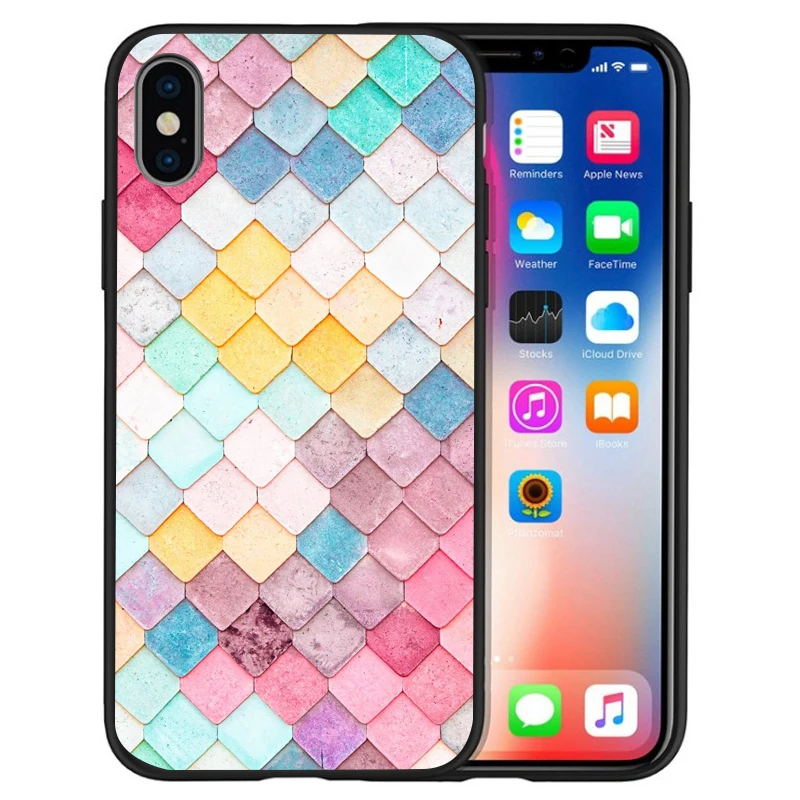Фламинго мраморный кактус листья Роскошный чехол для телефона Funda iphone 8 7 X XS Max XR 6