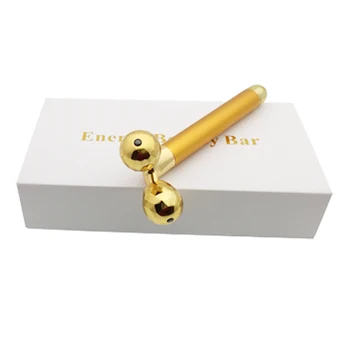 

24K Golden Plated 360 Revolving 3D Full Body Shape Massager Face Lifting Stick Bar Facial Skin Care Tool