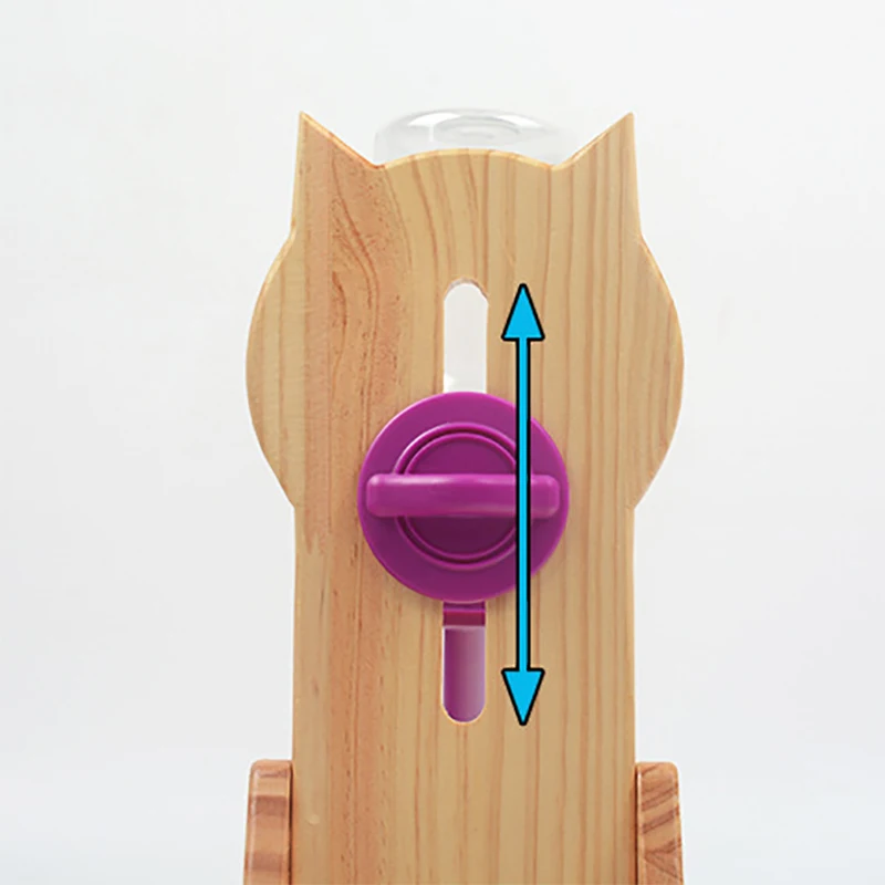 Кошка Собака бутылка для воды и кормушка Регулируемый стоячий питьевой диспенсер для щенков Автоматическая Роскошная бамбуковая подставка повышенная