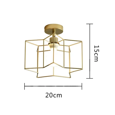Современного потолочный светильник Nordic Утюг потолочный светильник золото обратно светодиодный E27 светильник ing приспособление для Спальня гостиной, кухни, художественное украшение дома - Цвет корпуса: Type E