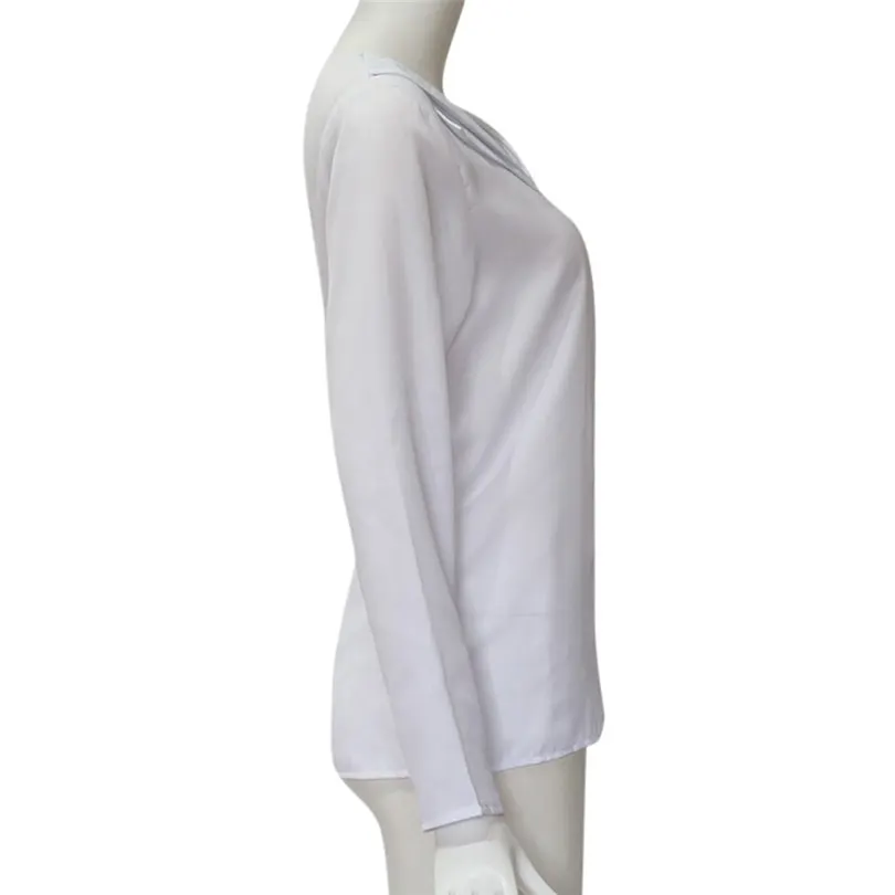  Fashion Women Summer Chiffon Vintage Solid Shirt Office Ladies Plain Slim Casual Daily Blouses Elegant Roll Sleeve Tops #4F11  (17)
