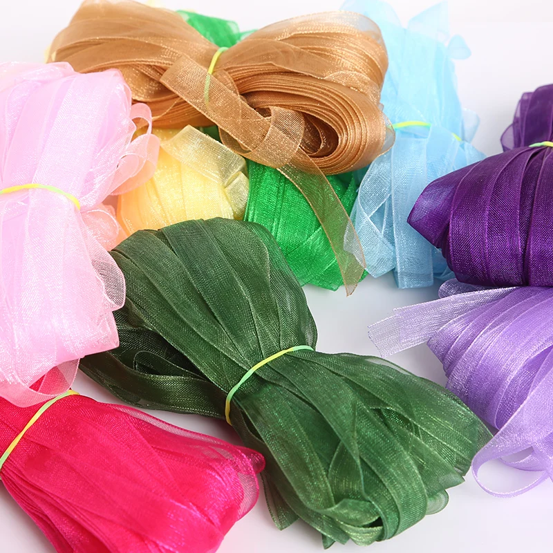 Organza Ribbon 20/50yards 3mm-38mm For Gift Wedding Christmas Decoration