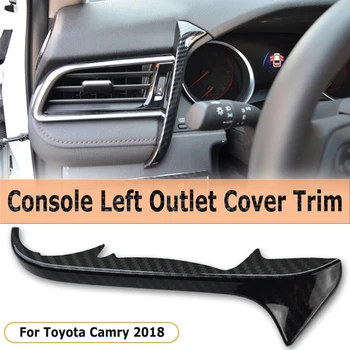 

Carbon Fiber Style Interior Front Dashboard Left Outlet Cover Trim for Toyota Camry 18 ABS Interior Mouldings