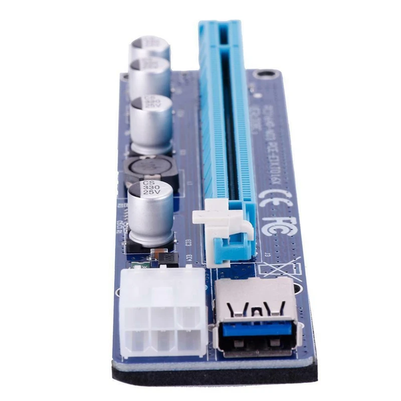 Ver008C 6Pin Pci-E 1X To 16X Riser Card удлинитель Usb 3,0 кабель для майнинга