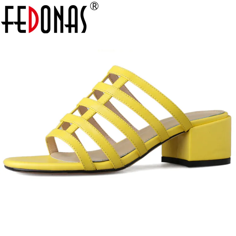 

FEDONAS New Women Pumps Genuine Leather High Quality Party Shoes Retro Rome Summer Shoes Woman Basiced Sandals