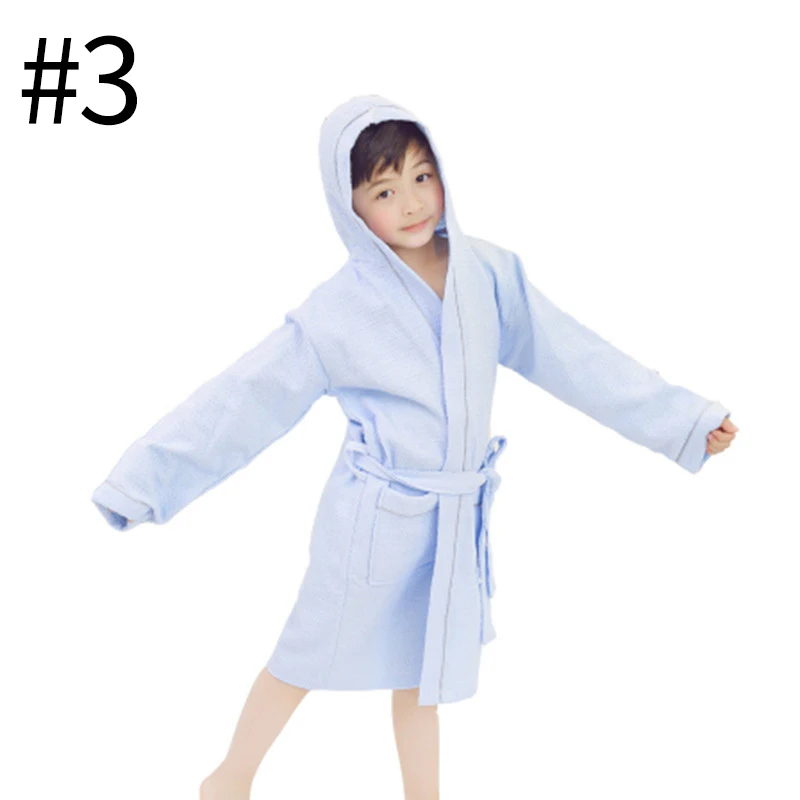 Халаты из 1 предмета мягкие детские халаты домашняя одежда для детей пижамы хлопковые пижамы детские пижамы с капюшоном детские халаты на шнуровке - Цвет: style3 2XL