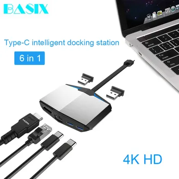

Basix USB HUB C HUB to Multi USB 3.0 HDMI Adapter Dock for MacBook Pro Accessories USB-C Type C 3.1 Splitter 3 Port USB C HUB