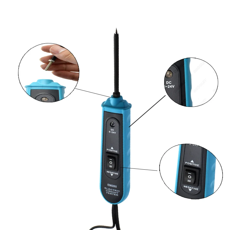 Herramientas del sistema eléctrico del coche del probador del circuito eléctrico de automoción para la lámpara del cable de voltaje de continuidad probador corto y abierto todo el sol EM285