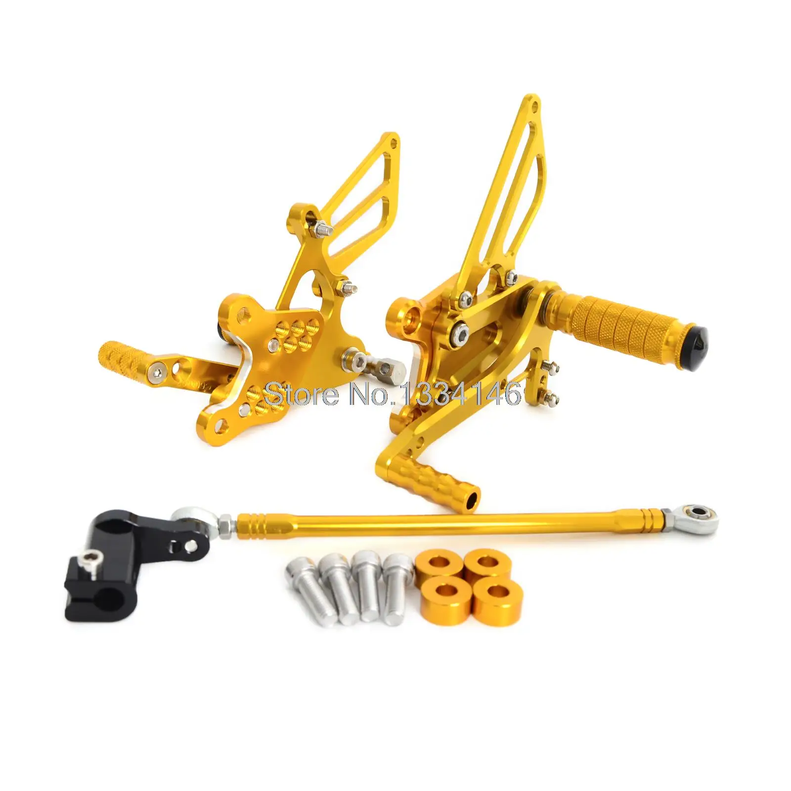 

Motorcycle Foot Pegs CNC Billet Adjustable Racing Rear Sets For Honda CBR929RR CBR954RR 2000 2001 2002 2003 Gold