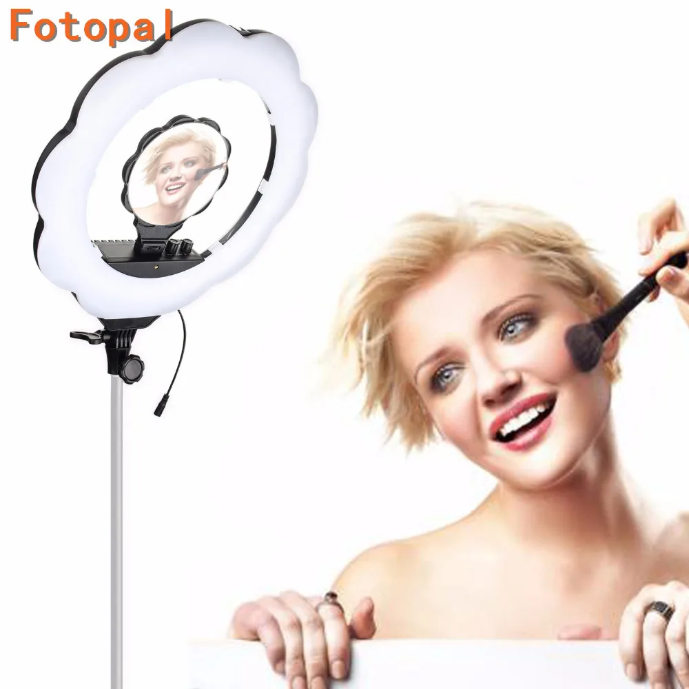 productimage-picture-eachshot-es384-bi-color-ring-led-video-light-fill-light-with-makeup-mirror-384pcs-smd-leds-2700-lumens-3000k-6000k-color-temperature-ra95-98584