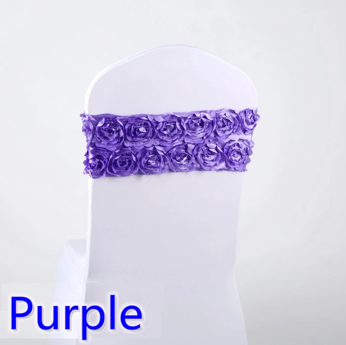 Buy Rosette chair sash,purple colour for luxury