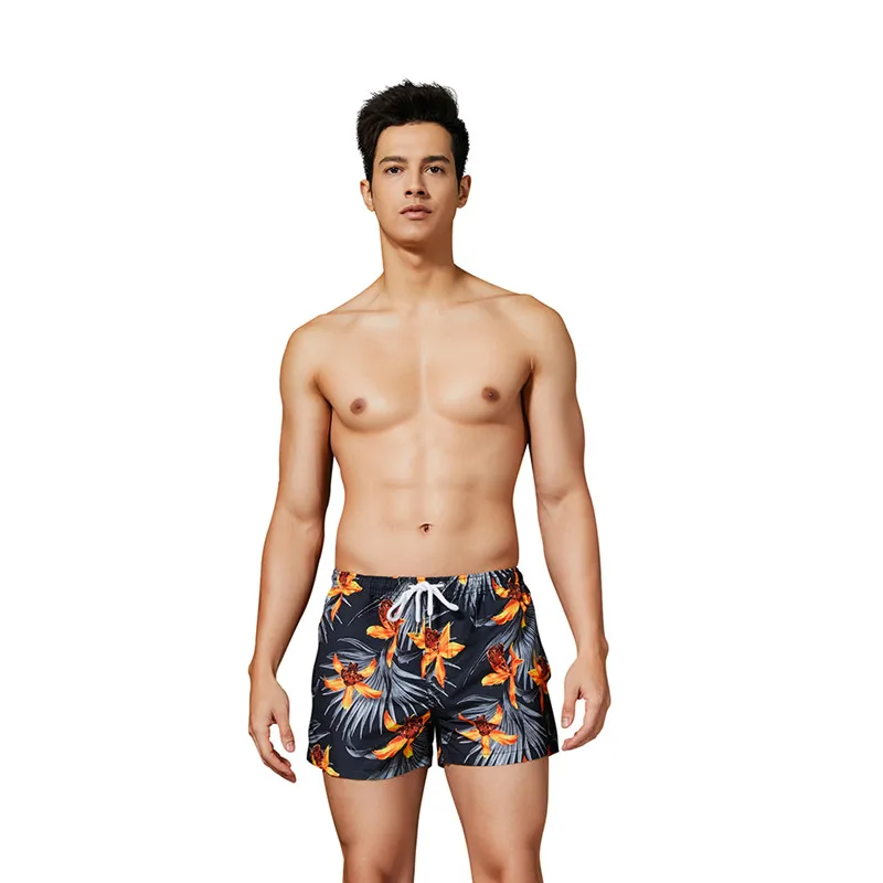 Новые быстросохнущие пляжные шорты SEOBEAN для отдыха, летние мужские шорты с игривым рисунком, шорты с фиксированной талией