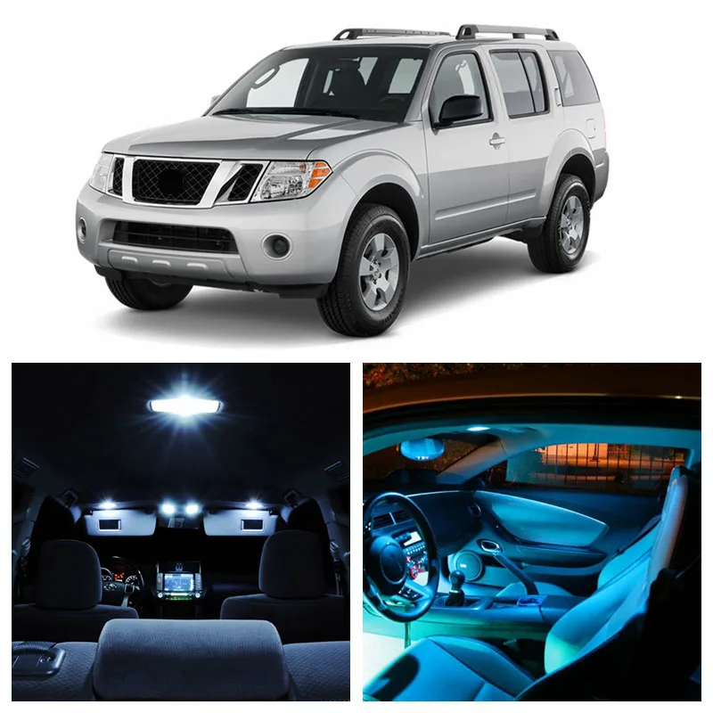 NEW 2018 Nissan Pathfinder 2005-2013 White LED Bulb Xenon Light Interior Kit R51