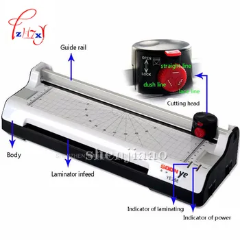 

YE288 Smart Photo Laminator A4size Laminating Machine Sealed Plastic Machine Hot And Cold Laminator Photo Cutter