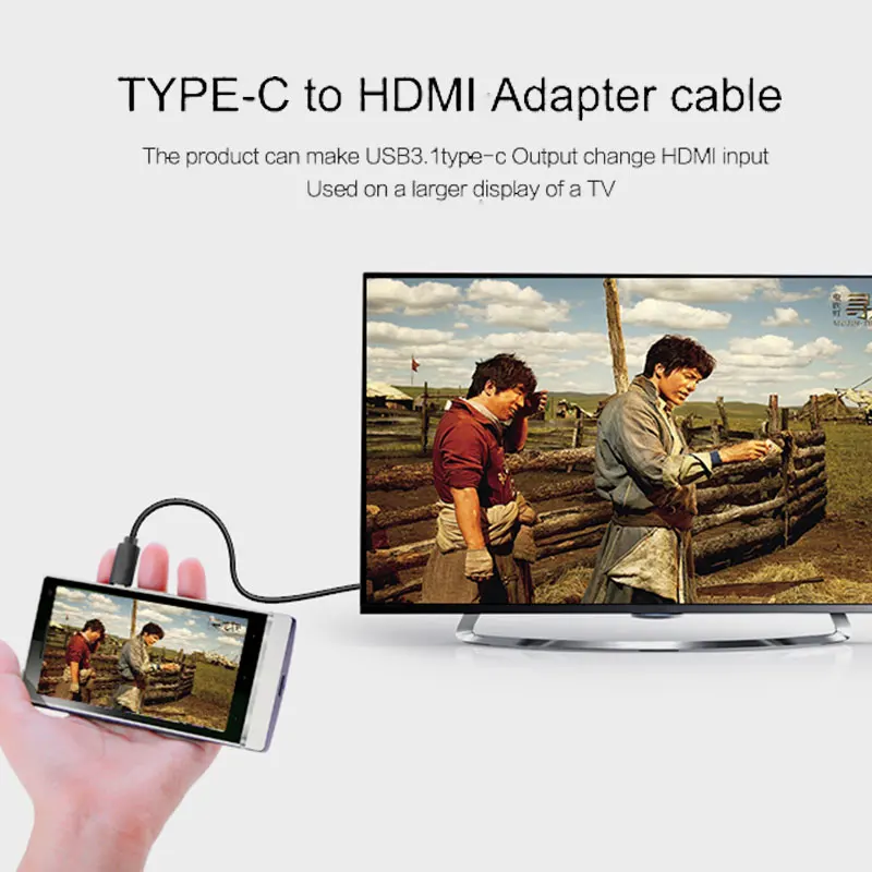 Кабель адаптер USB C 3 1 типа к HDMI 4K HDTV золотого цвета hdmi для MacBook ChromeBook Pixel Huawei MateBook|hdmi