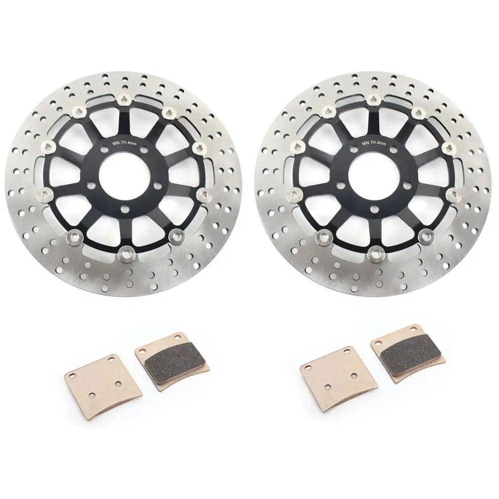 BIKINGBOY передняя тормозные диски роторов колодки для GSX 600 750 F GSX600F GSX750F 1989 1990 1991 1992 1993 1994 1995 1996 1997 - Цвет: Round Black