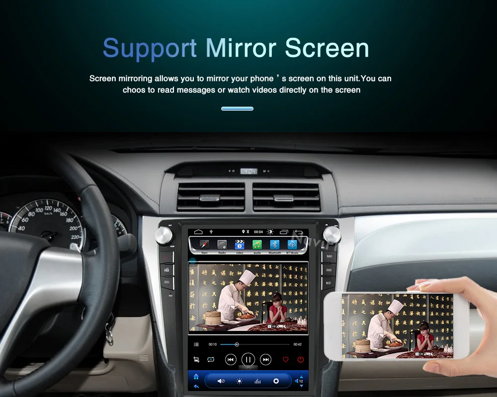 Sale NaviFly Tesla style IPS Screen Auroradio GPS navigation Android 8.1 Car multimedia player for Ford FOCUS 2012-2017 20
