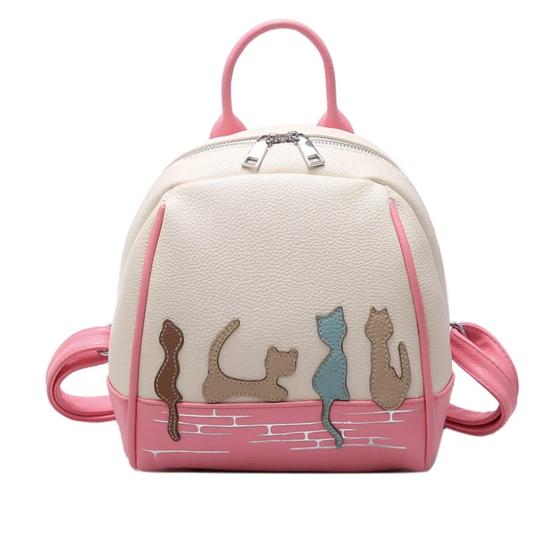 

Free Shipping Cat Backyard Print Girls Lolita Shoulder Bag Adorable Student Backpack Cartoon Mini Chest Bag Rucksack
