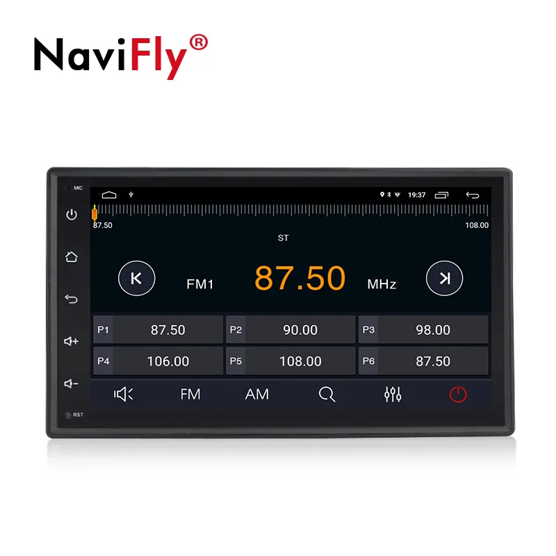 NaviFly Universal 7'' Android 9.1 Car GPS DVD Audio RDS cassette for Nissan Toyota Peugeot KIA car Multimedia with wifi 4G SWC