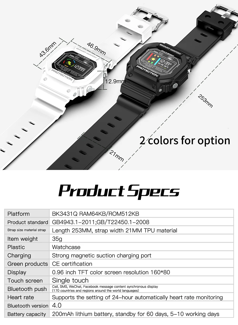Роскошные мужские электронные умные часы с цветным экраном, смарт-браслет, модный бренд, часы для телефона, часы для погоды, умные часы для Android IOS