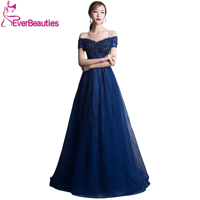 

Elegant Sweetheart Evening Dresses Long Prom Dresses Tulle with Appliques Beaded Evening Party Dress Gown Long Dress