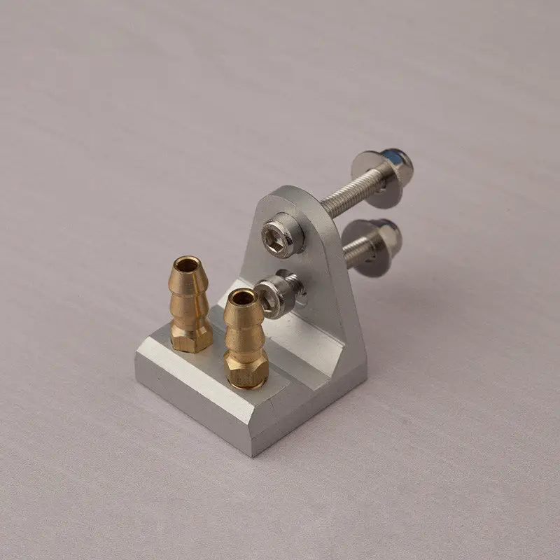 RC Boat Stern Double Inlet Water Nipple Seat Water Cooling System Accessories Nozzle Bracket with 2 Copper M5 Water Faucet
