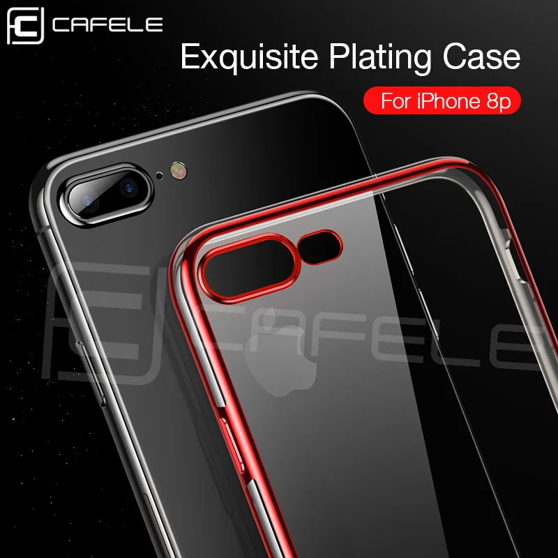 Роскошный чехол Cafele для iPhone 7 8 Plus прозрачный мягкий из ТПУ ультратонкий|Бамперы| |