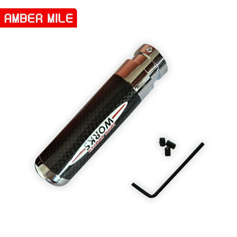 AMBERMILE титановый сплав углерода для Mini Cooper R55 Clubman R56 R57 R58 R59 аксессуары внутренняя отделка автомобиля рукоятка ручного тормоза крышка