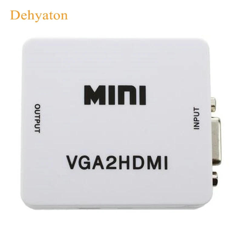  Dehyaton HD 1080 P Audio VGA A HDMI HD HDTV Video Converter Box Adattatore Con Cavo HDMI Per PC Del